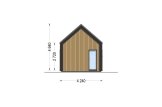 Casa in legno abitabile ADALINE RV (Coibentata PLUS, 44 mm + rivestimento), 42 m² specification 3