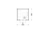 Casetta in legno da giardino PETER (34 mm), 3x3 m, 9 m² specification 1