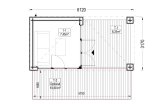 Casetta in legno da giardino INES con porticato (34 mm + rivestimento), 6x3 m, 18 m² specification 1