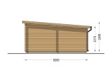 Garage in legno a tetto piatto MODERN (34 mm), 3.6x5.4 m, 20 m² specification 5