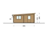 Garage in legno doppio a tetto piatto MODERN (44 mm), 6x6 m, 36 m² specification 3