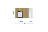 Casa in legno abitabile LUCIA 2 RV (Coibentata PLUS, 44 mm + rivestimento), 50 m² specification 3
