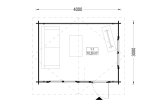 Casetta in legno da giardino DREUX (44 mm), 4x3 m, 12 m² specification 1