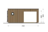 Casetta in legno da giardino INES PLUS con porticato frontale (34 mm + rivestimento), 6x6 m, 36 m² specification 3