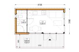 Casetta in legno da giardino INES (Coibentata, 34 mm + rivestimento), 6x3 m, 18 m² specification 1
