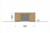 Garage in legno con tetto piano SILVIA F (34 mm + rivestimento), 6x6 m, 36 m² specification 2