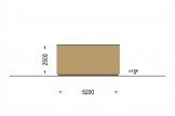Garage in legno con tetto piano SILVIA F (34 mm + rivestimento), 3.2x5.2 m, 16.6 m² specification 5