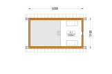 Casa in legno abitabile ARIELLE RV (Coibentata PLUS, 44 mm + rivestimento), 44 m² specification 2