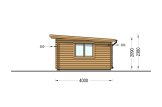 Casetta in legno da giardino a tetto piatto DREUX (44 mm), 5x4 m, 20 m² specification 5