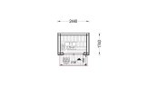 Sauna da esterno OKO (34 mm + rivestimento), 2.3x1.6 m, 2.7 m² specification 1