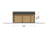 Sauna da esterno VIGOR (44 mm), 5.3x2.5 m, 4.9 m² specification 3