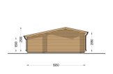 Casetta in legno ISLA con porticato (34 mm), 6x5 m, 18 m² + 7 m² specification 4