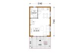 Casa in legno ALINA (Coibentata, 34 mm + rivestimento), 46 m² specification 1