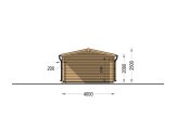 Tettoia auto in legno 4x5 m con ripostiglio attrezzi (44 mm), 4x2.5 m specification 5
