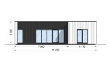 Casa prefabbricata abitabile LUCIA 2 PV (Coibentata PLUS, 44 mm + rivestimento), 50 m² specification 2