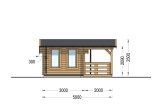 Casetta in legno ISLA con porticato (34 mm), 6x5 m, 18 m² + 7 m² specification 3