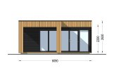 Casetta in legno da giardino INES PLUS con porticato a L (34 mm + rivestimento), 6x6 m, 36 m² specification 2