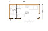 Casa mobile ARTUR M (Coibentata, 34 mm + rivestimento), 6x3 m, 15 m² specification 1