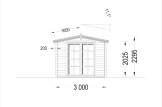 Casetta in legno da giardino ADAM S (44 mm), 3x3 m, 9 m² specification 2