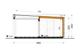 Casetta in legno da giardino INES PLUS con porticato frontale (Coibentata, 34 mm + rivestimento), 6x6 m, 36 m² specification 6