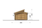 Garage in legno TWIN (44 mm), 4x6 m, 24 m² specification 2