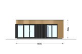 Ufficio in legno da giardino PREMIUM (34 mm + rivestimento), 6.5x4.5 m, 26 m² specification 2