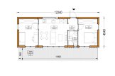 Casa in legno abitabile BELLA I RV (Coibentata PLUS, 44 mm + rivestimento), 46 m² specification 1