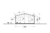 Garage in legno doppio MULTI (44 mm) 6x6 m con tettoia auto in legno 3x6 m specification 6