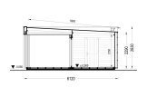 Casetta in legno da giardino INES PLUS con porticato frontale (34 mm + rivestimento), 6x6 m, 36 m² specification 6