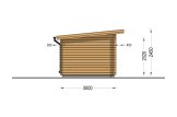 Casetta in legno da giardino a tetto piatto DREUX (44 mm), 4x3 m, 12 m² specification 3