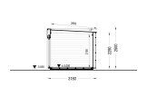 Casetta in legno da giardino INES con porticato (34 mm + rivestimento), 6x3 m, 18 m² specification 6