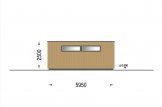 Garage in legno con tetto piano SILVIA F (34 mm + rivestimento), 5x6 m, 30 m² specification 3