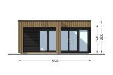 Casetta in legno da giardino INES PLUS con porticato a L (34 mm + rivestimento), 6x6 m, 36 m² specification 2