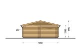Garage in legno CLASSIC (44 mm), 6x6 m specification 4