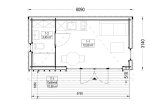 Casetta in legno da giardino EVELIN PLUS (34 mm + rivestimento), 6x3 m, 15 m² specification 1