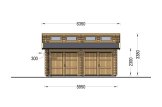 Garage in legno doppio TWIN DUO (44 mm), 6x6 m, 36 m² specification 2