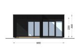 Casetta in legno da giardino INES PLUS con porticato a L (34 mm + rivestimento), 6x6 m, 36 m² specification 2