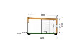 Casa in legno abitabile LUCIA 2 RV (Coibentata PLUS, 44 mm + rivestimento), 50 m² specification 6