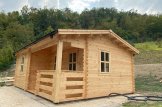 Casetta in legno da giardino NANTES (Coibentata, 44+44 mm), 6x4.7 m, 24 m² + 3.5 m² di porticato customer 2