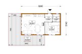 Casa in legno MILANA (Coibentata, 34 mm + rivestimento), 41 m² specification 1