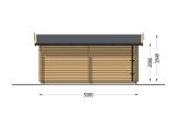 Garage in legno CLASSIC (34 mm), 3.6x5.4 m, 20 m² specification 5