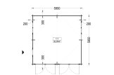 Garage in legno doppio CLASSIC DUO (44 mm), 6x6 m, 36 m² specification 1