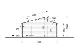 Garage in legno doppio TWIN DUO (44 mm), 6x6 m, 36 m² specification 6