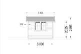 Casetta in legno da giardino ADAM S (44 mm), 3x3 m, 9 m² specification 3