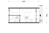 Casa mobile BRETA M (44 mm), 3x6 m, 15 m² specification 1