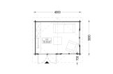 Casetta in legno da giardino WISSOUS (34 mm), 4x3 m, 12 m² specification 1