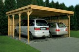 Tettoia auto in legno doppia a tetto piatto MODERN, 6x6 m, 36 m² customer 1