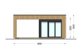 Casetta in legno da giardino INES PLUS con porticato frontale (34 mm + rivestimento), 6x6 m, 36 m² specification 5
