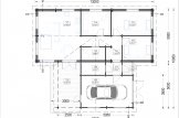 Casa in legno BERTA (66 mm), 72 m² + 18 m² di porticato e garage di 20 m² specification 1