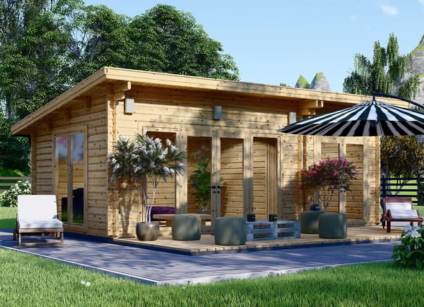 Casa in legno da giardino MAJA (44 mm), 7.5x4 m, 30 m² avp.ui.product_images.thumbnail 1
